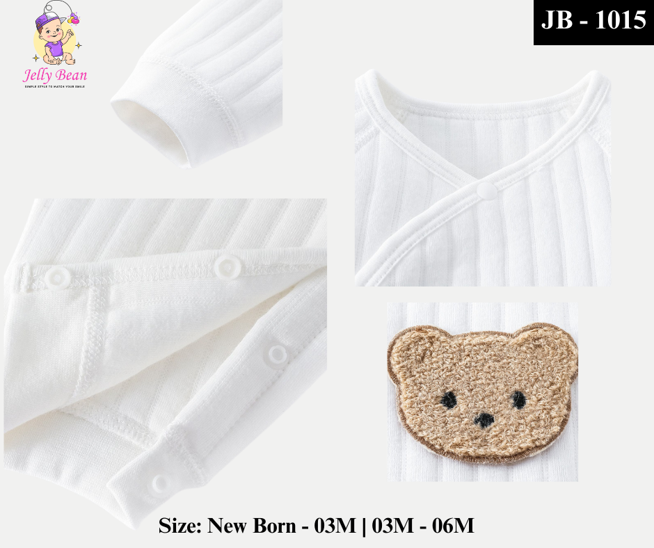 Newborn Comfort Bear White Bodysuit | JB-1015