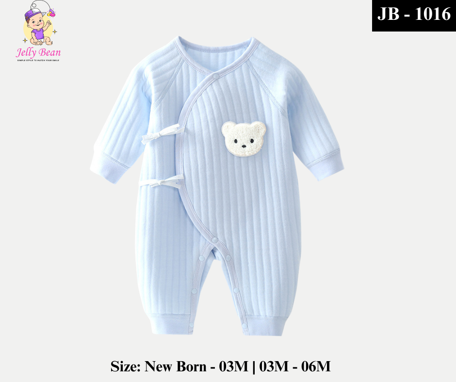 Newborn Comfort Bear Blue Bodysuit | JB-1016