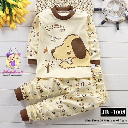 Soft Cotton Baby Pajamas – Cute Puppy Print (JB-1008)
