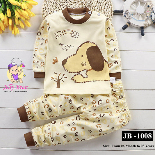 Soft Cotton Baby Pajamas – Cute Puppy Print (JB-1008)
